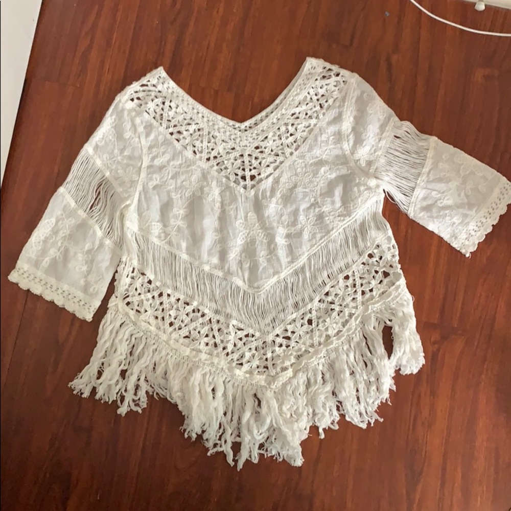 Boho Cream Top